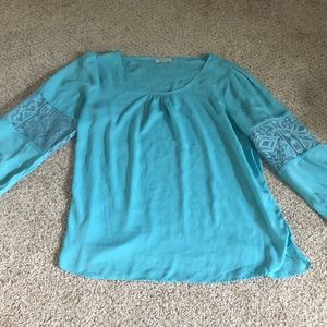 Halo Aqua Blue Blouse - Size L